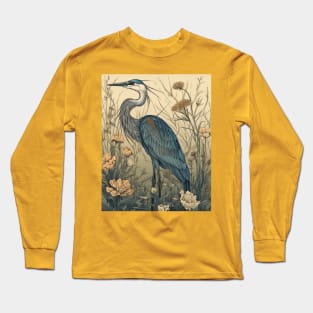 Great Blue Heron Nature Long Sleeve T-Shirt